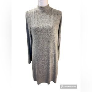 Chicos size 1 cream/black mock turtleneck knit dress. Very soft and comfortable.